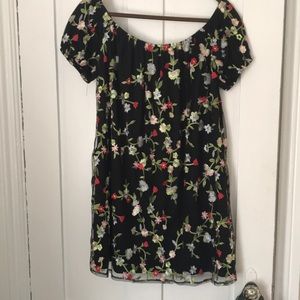 Kimchi blue black floral dress